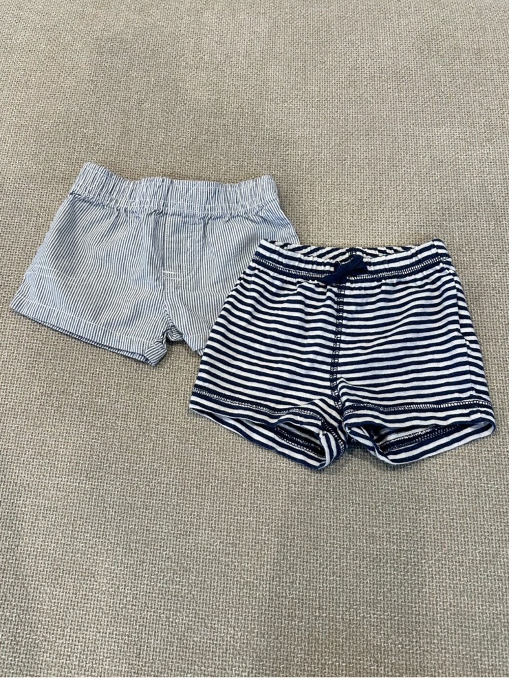 Bundle of two (2) baby shorts 100% cotton Size 0-3 months